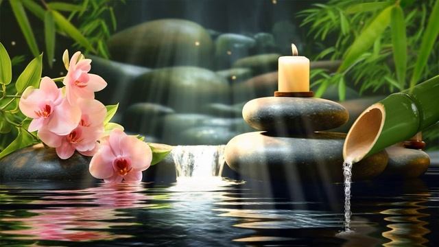 Fuente de bambú Música para dormir, Música para meditar, relajarse con el sonido del agua que fluye смотреть онлайн