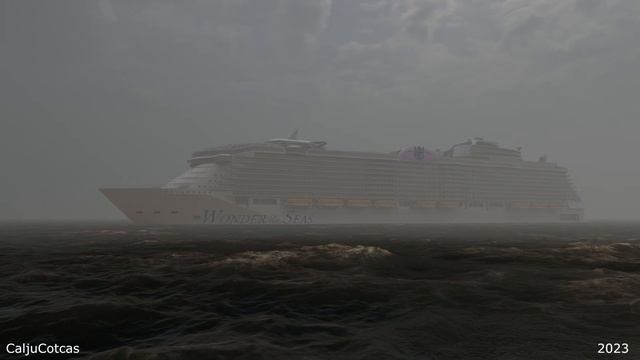 Queen Mary 2 Splits Wonder of the Seas - What if scenario смотреть онлайн