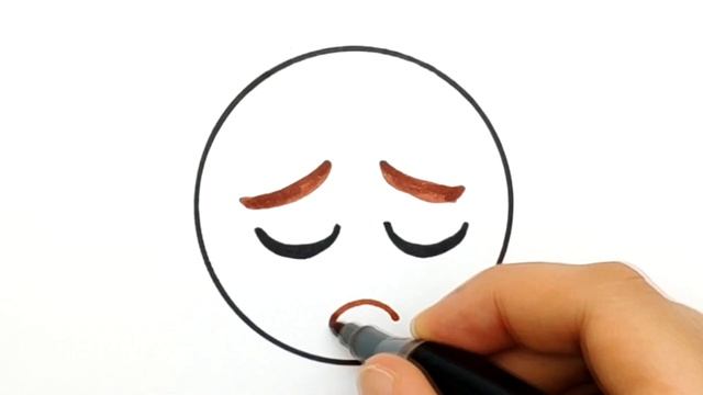Как нарисовать Грустный Смайл. Рисуем смайлик простым способом шаг за шагом. #513 смотреть онлайн
