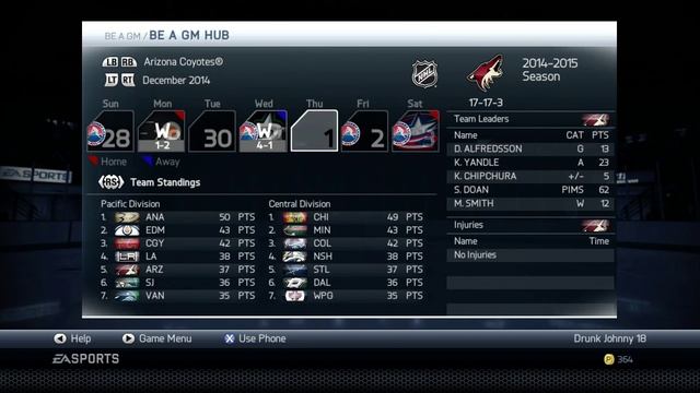 NHL 15: GM Mode Commentary - Arizona ep. 4 "Realistic Year One" смотреть онлайн