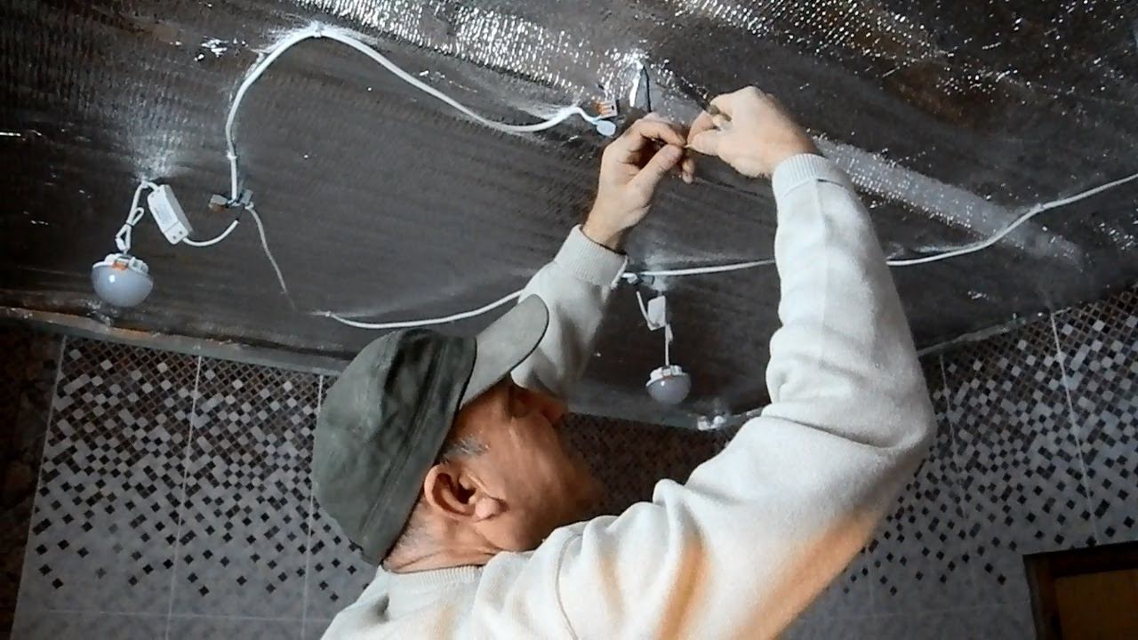 Монтаж диодных светильников на потолок ч.1 смотреть онлайн