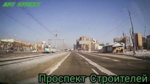 12.02.2022 года. Едем по городу Улан-Удэ. Проспект Строителей, улица Жердева.#уланудэ