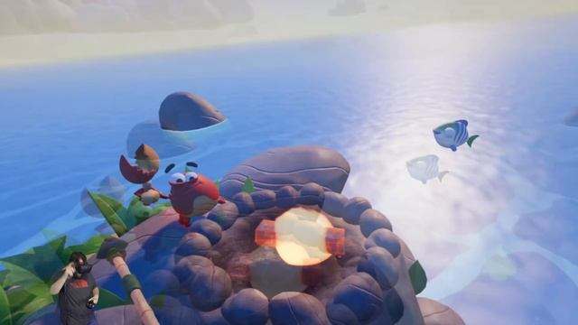 Island Time - Island Survival With A Crab! - Golden Fish & Human Skull Find - Island Time Gameplay смотреть онлайн