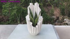 Техника изготовления горшков из ткани и цемента