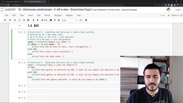 Estruturas condicionais (IF, ELSE e ELIF) em Python - Exercícios - Curso Python - L1-12 смотреть онлайн