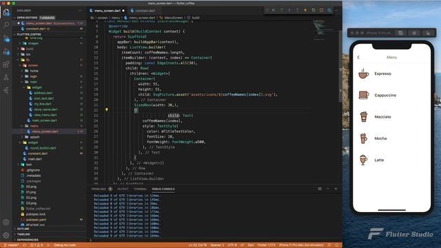 Flutter UI - Coffee App Part2. Main,Menu,Preferences Page - SpeedCode смотреть онлайн