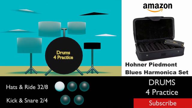 POLY-METRONOME ⏳ 2/4 - 32/8 (BPM 60 to 120) - Drum Loop смотреть онлайн