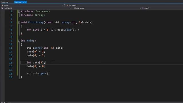 Static Arrays in C++ (std::array) смотреть онлайн
