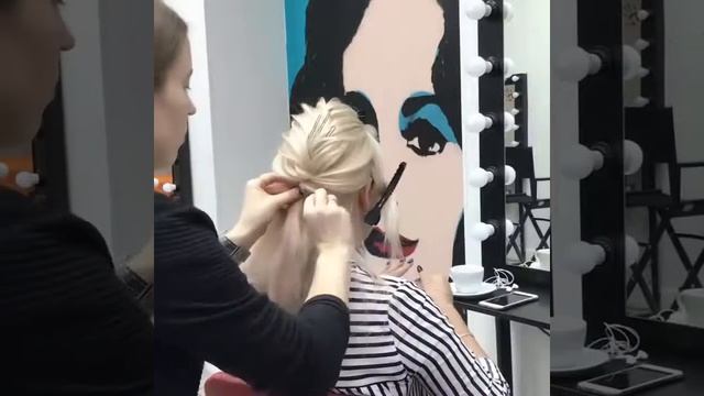 Вечерняя прическа из прямых волос смотреть онлайн
