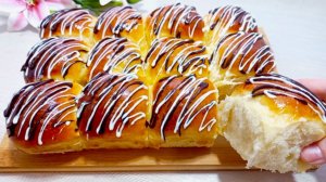 Сдобные ВАНИЛЬНЫЕ БУЛОЧКИ с шоколадом . Простой рецепт.