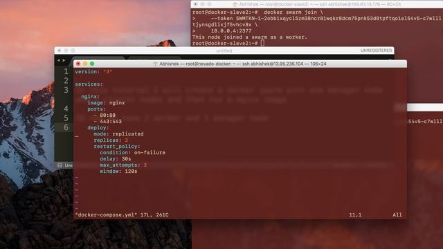 How to Create a Docker Swarm and deploy stack of services смотреть онлайн
