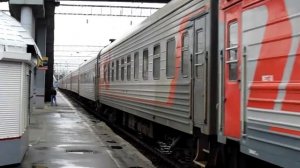 Прибытие ЧС7-272 с поездом №102Й Пенза — Нижневартовск