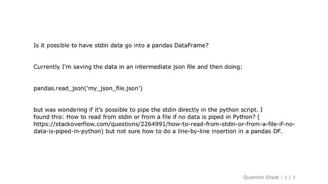 Pandas : Pandas data from stdin смотреть онлайн