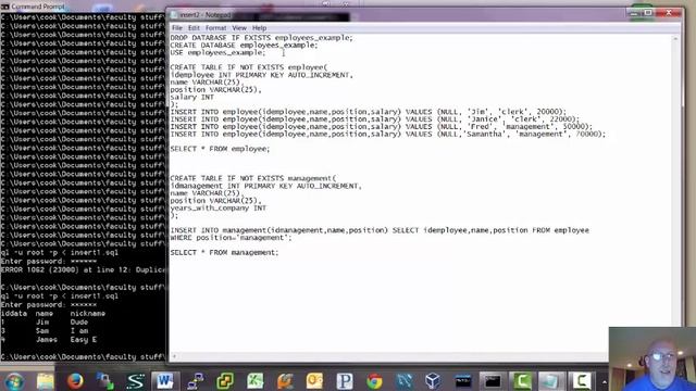 insert from command line смотреть онлайн