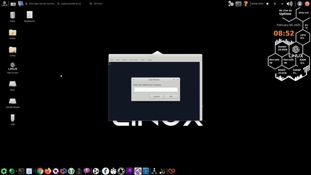 CSI Linux 2021.1 - OSINT GitHub User Scraper смотреть онлайн