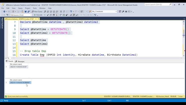 28.Difference between DateTime and DateTime2 in SQL| Interview Questions and Ans of SQL in Hindi. смотреть онлайн