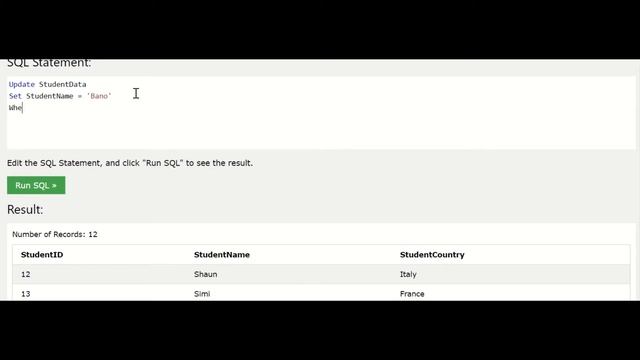 SQL - Update Statement смотреть онлайн