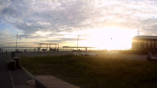 Набережная г.Архангельск и мост в Соломбалу 23 августа смотреть онлайн