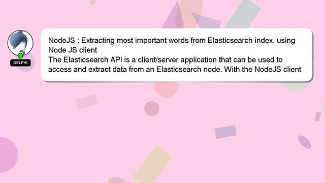 NodeJS : Extracting most important words from Elasticsearch index, using Node JS client смотреть онлайн
