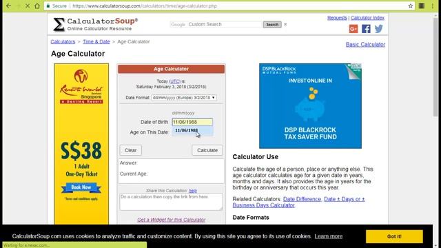 AGE CALCULATAR CALCULATE YOUR AGE WITHIN SECONDS смотреть онлайн