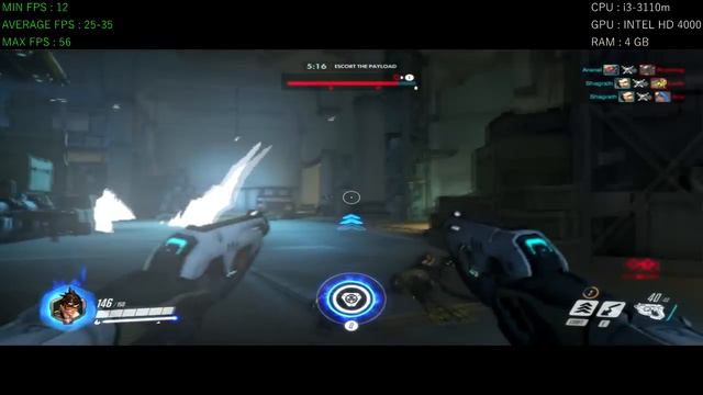Overwatch | Low End PC Test | Intel HD 4000 | 4 GB Ram | смотреть онлайн