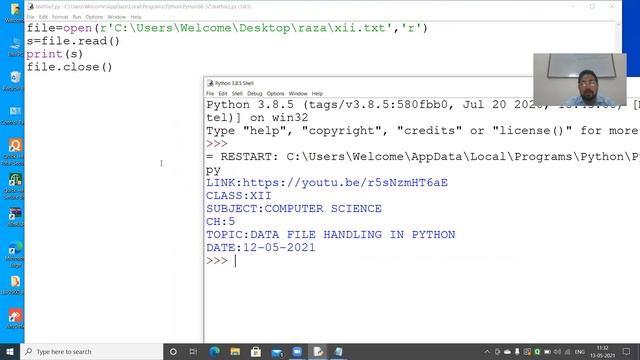 CLASS XII COMPUTER SC CH 5 TEXT FILES IN PYTHON 14-05-2021 смотреть онлайн