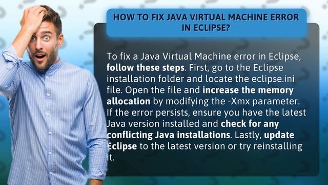 How to fix Java Virtual Machine error in Eclipse? смотреть онлайн