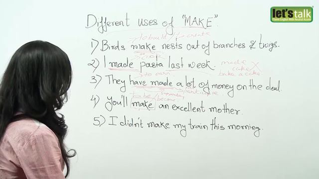 English lesson : Different uses of the verb 'Make' смотреть онлайн