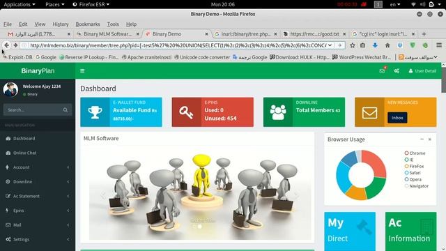 Binary MLM Software 1 0 'pid' SQL Injection смотреть онлайн