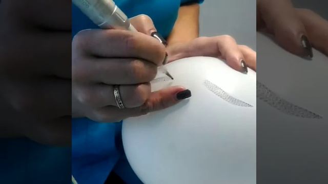 Permanent makeup on a balloon, Татуаж на воздушном шарике. смотреть онлайн