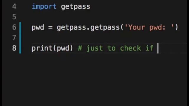 If you want to ask a user to enter a password, you may want not to use the standard "input()". смотреть онлайн