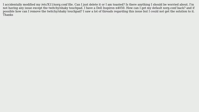 Ubuntu: How to get default xorg.conf back? смотреть онлайн