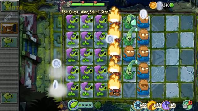 Plants vs Zombies 2 - Epic Quest: Aloe Salut - Step 2: Night Lost City смотреть онлайн