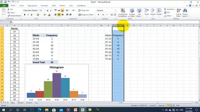 Histogram and Frequency Polygon in Excel 2010 смотреть онлайн
