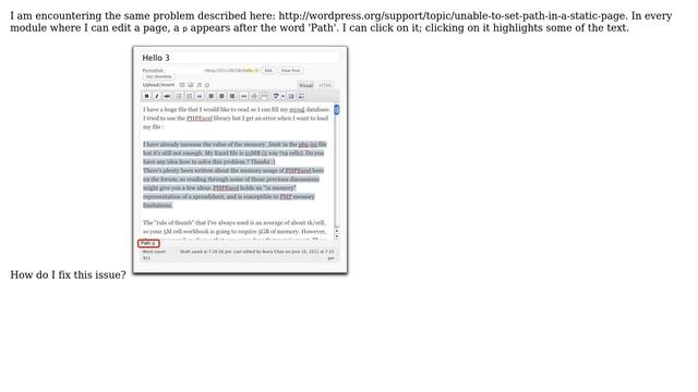 Wordpress: How do I fix my 'Path' field when editing pages via the Dashboard? смотреть онлайн