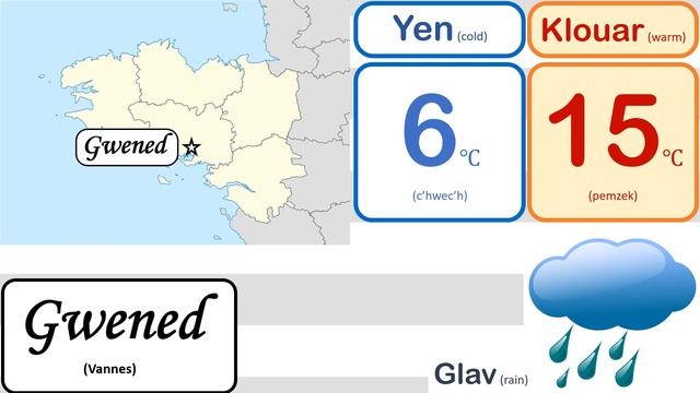 Weather forecast in Breton language | Brittany | Breizh | Brezhoneg | Amzer | 21-October-2021 смотреть онлайн