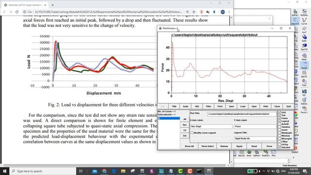 LS-DYNA TUTORIAL 12: Static and Dynamic Axial Tube Crush смотреть онлайн