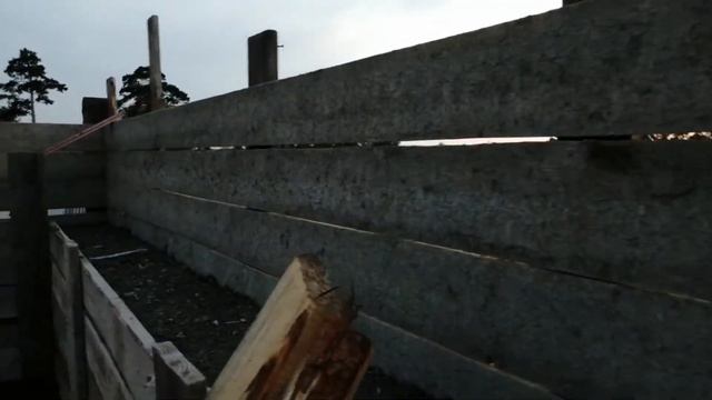 Дом из арболита, финальная перестановка опалубки смотреть онлайн