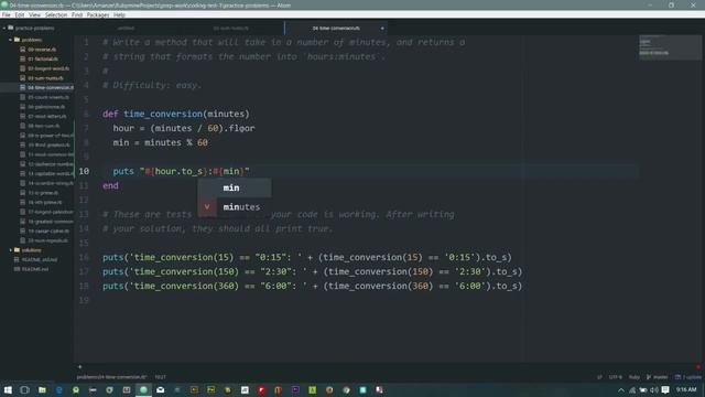 Ruby Coding Practice: 04 Time conversion смотреть онлайн