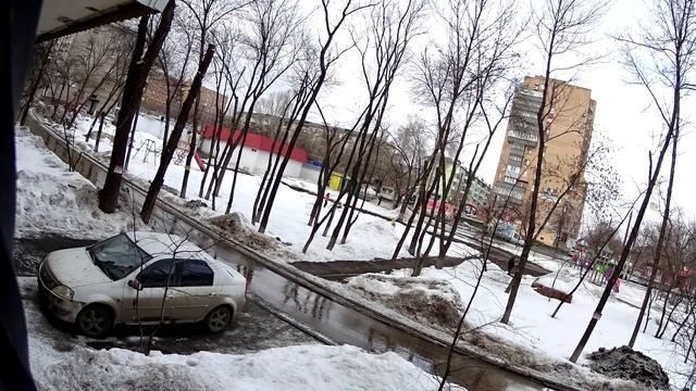 Самарский двор (таймлапс). Неожиданная смена погоды за 1 день. смотреть онлайн