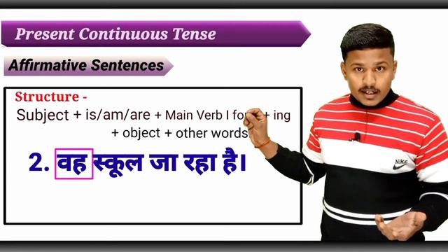 Affirmative Sentence of Present Continuous Tense P-1 #Tense #Translation смотреть онлайн