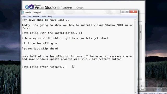 Installing Visual Studio 2010 in Windows 7 смотреть онлайн