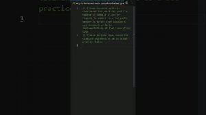 javascript - Why is document.write considered a "bad practice"?