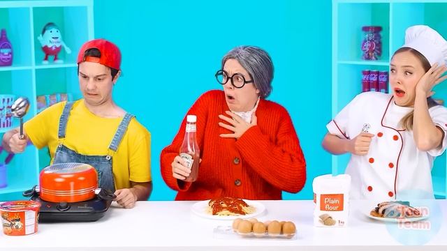 Кулинарный Челлендж: Я против Бабушки | Секреты и гаджеты для кухни от TeenTeam Challenge смотреть онлайн