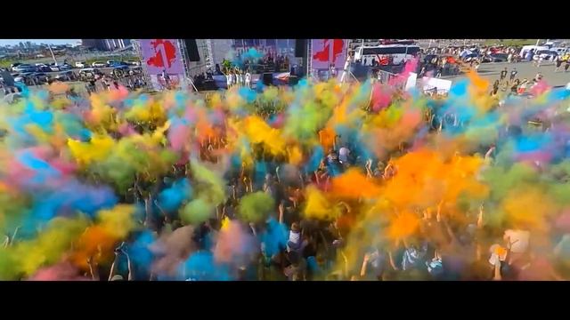 Первый дальневосточный фестиваль красок холи | Хабаровск 2015 смотреть онлайн