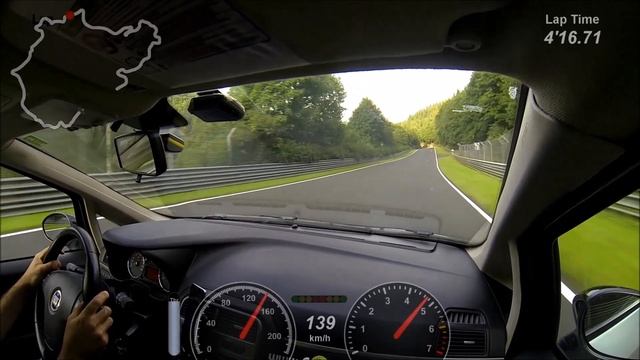 Nurburgring Nordschleife, Fiat Grande Punto 1.4 T-Jet @garrett 1446, on-board BTG 8'30" 17/08/17 смотреть онлайн