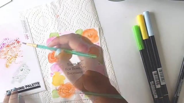 Easy Watercolor Flowers, DIY Bride, Tombow, Cardmaking 2016, Floral Watercoloring