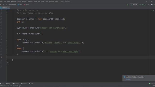 Mantiqiy amallar va shart operatori - Java dasturlash tili - Java darslari смотреть онлайн