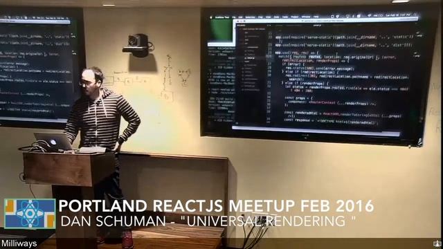 Portland ReactJS February 2016 - Dan Schuman - "Universal Rendering" смотреть онлайн