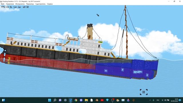 Разные корабли тонут как Титаник. №2. Floating Sandbox. смотреть онлайн